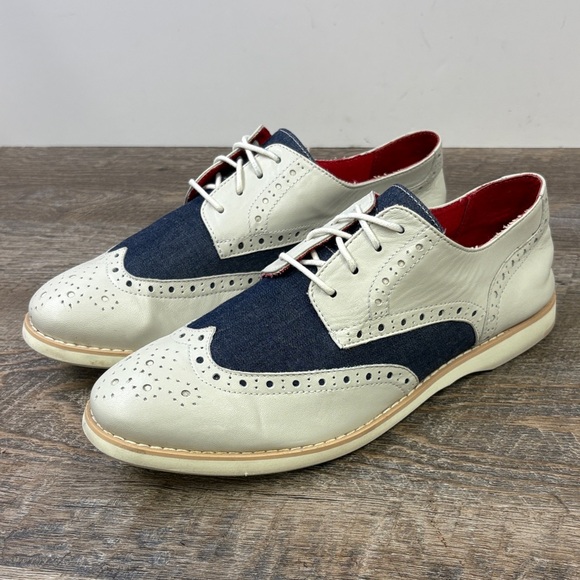 Johnston & Murphy Women’s Two-Tone Leather Wingtip Oxfords Size 8 - Picture 1 of 9